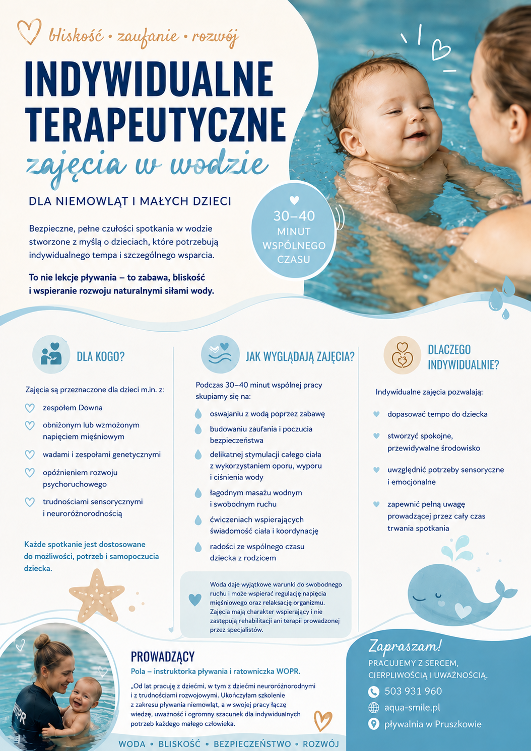 Indywidualne Terapeutyczne Zajęcia w Wodzie dla Niemowląt i Małych Dzieci